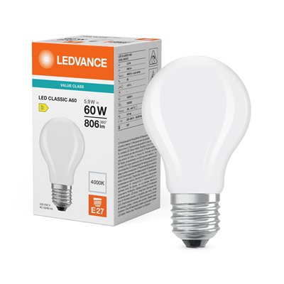 LED CLASSIC A P 5.9W 840 Frosted E27