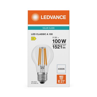 LED CLASSIC A P 11W 840 Clear E27