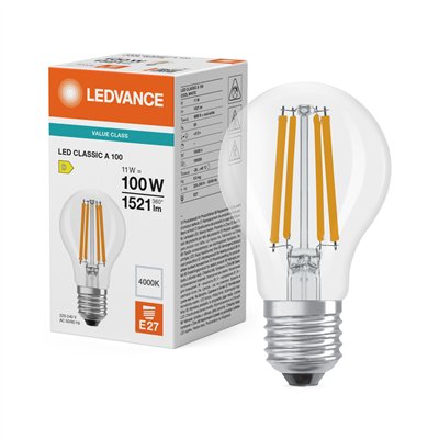 LED CLASSIC A P 11W 840 Clear E27