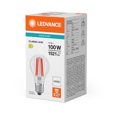 LED CLASSIC A V 11W 840 Clear E27