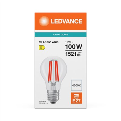 LED CLASSIC A V 11W 840 Clear E27