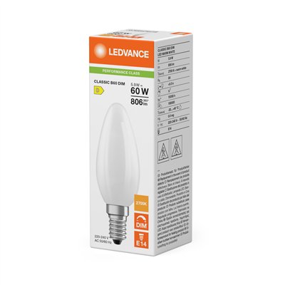 LED CLASSIC B DIM P 5.9W 827 Frosted E14