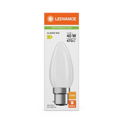 LED CLASSIC B P 3.4W 827 Frosted B22d
