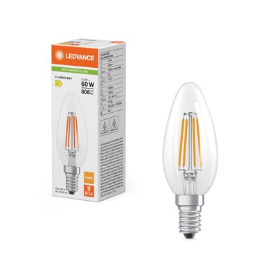 LED CLASSIC B P 5.9W 827 Clear E14