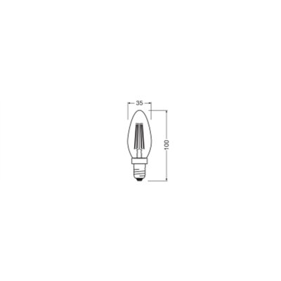 LED CLASSIC B V 5.9W 827 Clear E14