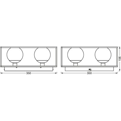Decor Square 350x350mm 4 x G9 IP44