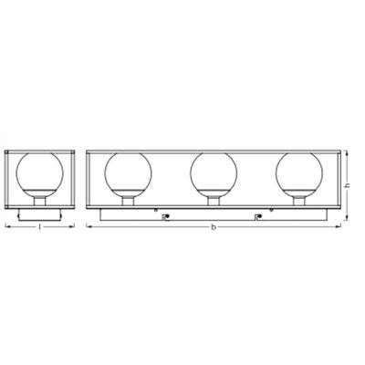 Decor Square 550x150mm 3 x G9 IP44