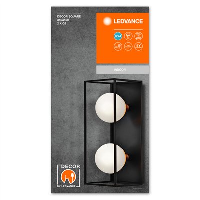 Decor Square 350x150mm 2 x G9 IP44