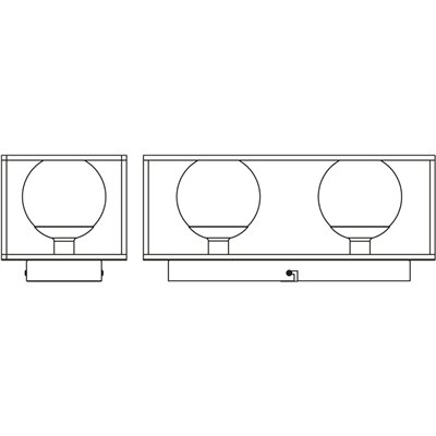 Decor Square 350x150mm 2 x G9 IP44