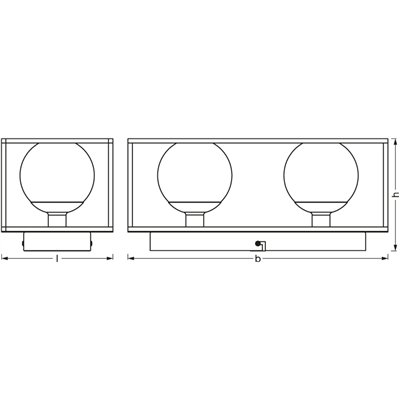 Decor Square 350x150mm 2 x G9 IP44