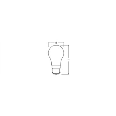 LED CLASSIC P DIM P 3.4W 827 Frosted B22d