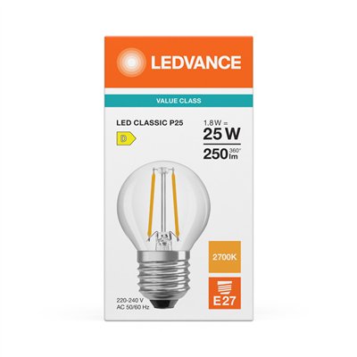 LED CLASSIC P P 1.8W 827 Clear E27