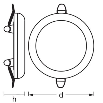LED Downlight Adjustable Cut Out Slim 120mm 9W 830 White