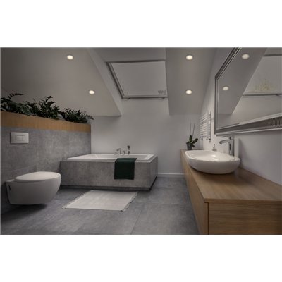 LED Downlight Set IP44 Slim 120mm 8W Metal 830 White