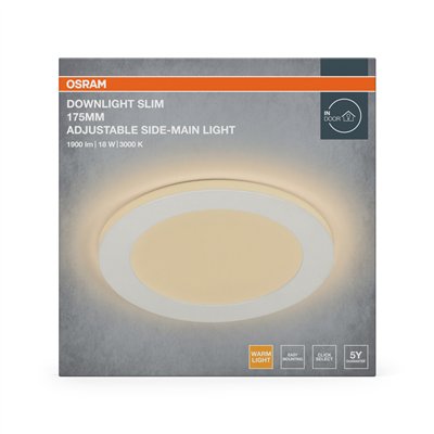 LED Downlight Side-Mainlight 175mm 18W 830 White