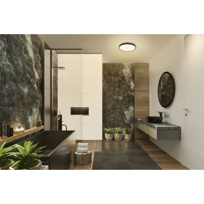 Bathroom Ceiling CCT IP44 300mm Black Click-CCT