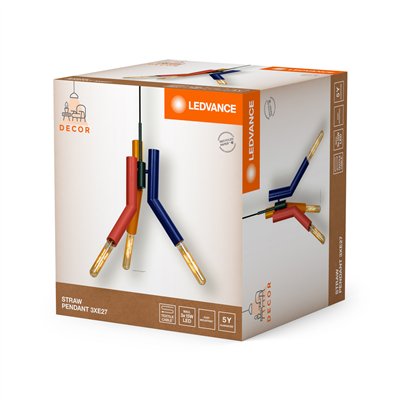 Decor Straw Pendant 3XE27 Multicolor