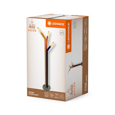 Decor Straw Floor 3XE27 Multicolor