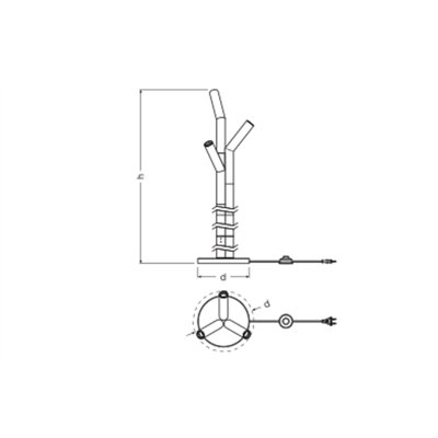 Decor Straw Floor 3XE27 Multicolor