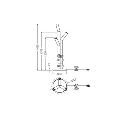 Decor Straw Floor 3XE27 Multicolor