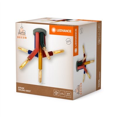 Decor Straw Ceiling 5XE27 Multicolor