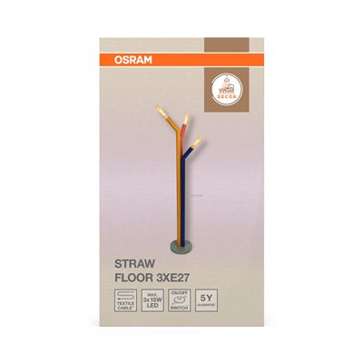 Decor Straw Floor 3XE27 Multicolor