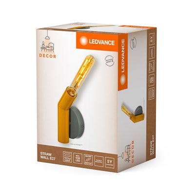 Decor Straw Wall 1XE27 Multicolor