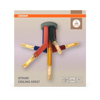 Decor Straw Ceiling 5XE27 Multicolor