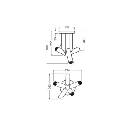 Decor Straw Ceiling 5XE27 Multicolor