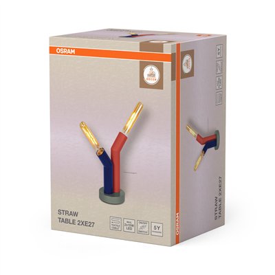 Decor Straw Table 2XE27 Multicolor