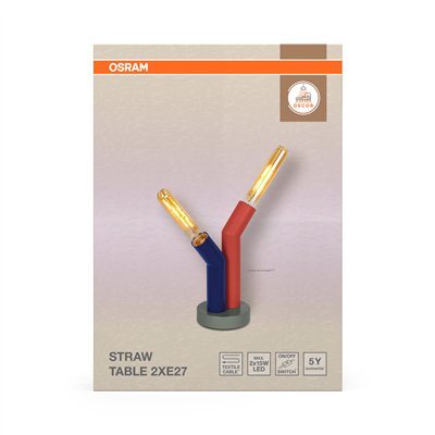 Decor Straw Table 2XE27 Multicolor