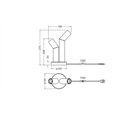 Decor Straw Table 2XE27 Multicolor
