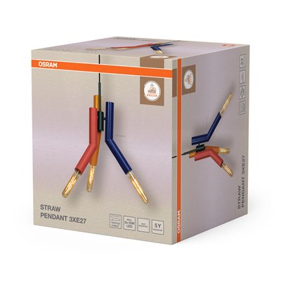 Decor Straw Pendant 3XE27 Multicolor