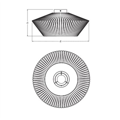 Decor Stripes Ceiling 1XE27 Dark Grey