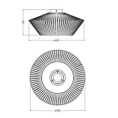 Decor Stripes Ceiling 1XE27 Beige