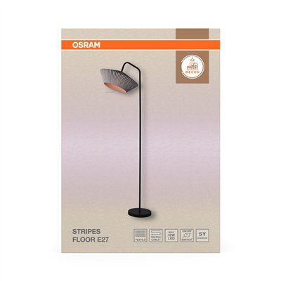 Decor Stripes Floor 1XE27 Dark Grey