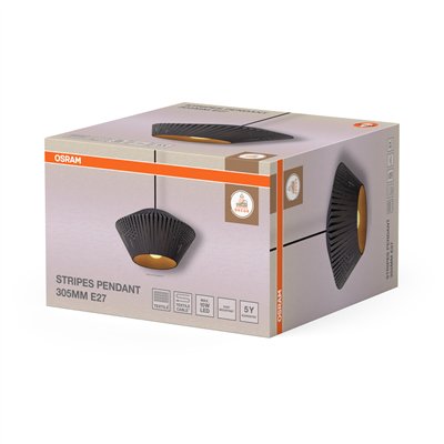 Decor Stripes Pendant 305 1XE27 Dark Grey