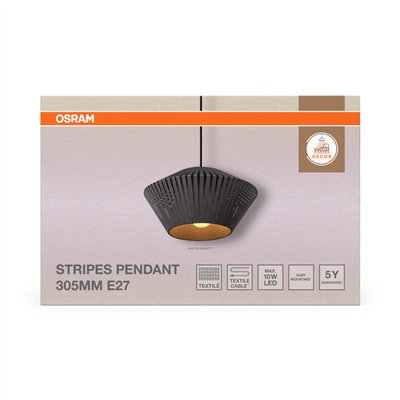 Decor Stripes Pendant 305 1XE27 Dark Grey