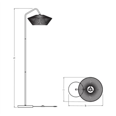 Decor Stripes Floor 1XE27 Beige
