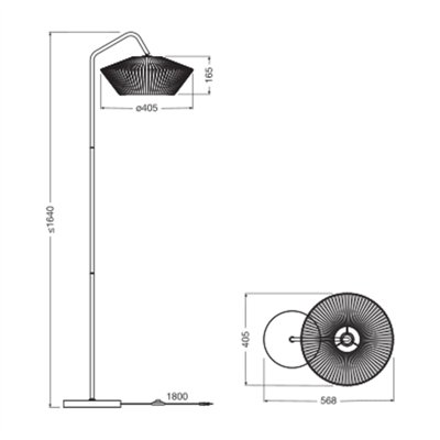 Decor Stripes Floor 1XE27 Beige