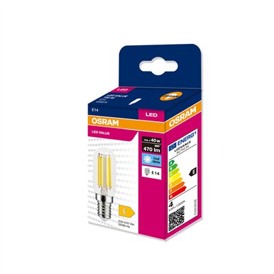 LED FILAMENT T26 VALUE 4W 4000K Clear E14