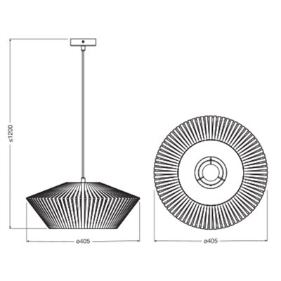 Decor Stripes Pendant 405 1XE27 Beige