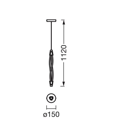 Decor Swirl Pendant Vert 18W 830 Click DIM