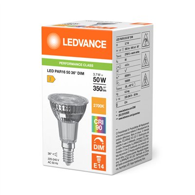 LED PAR16 DIM P 3.7W 927 E14