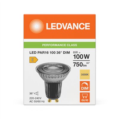 LED PAR16 DIM P 8W 830 GU10