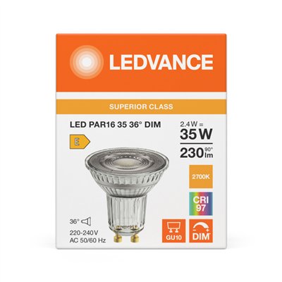 LED PAR16 DIM S 2.4W 927 GU10