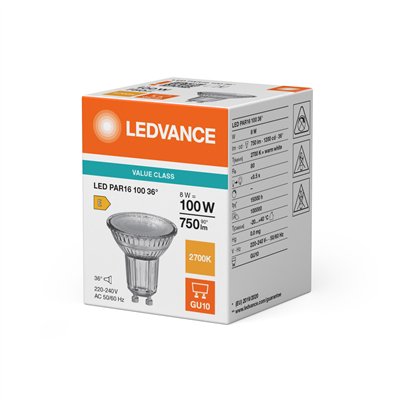 LED PAR16 P 8W 827 GU10
