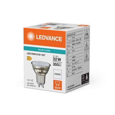 LED PAR16 P 3.1W 840 GU10