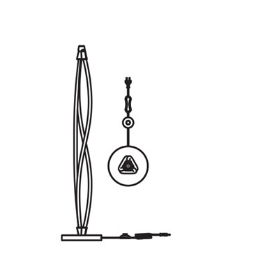 Decor Swirl Floor 22W 830 Touch DIM