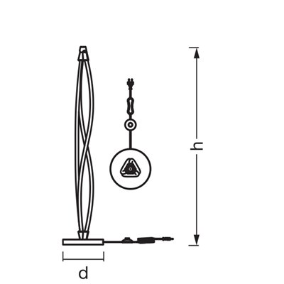 Decor Swirl Floor 22W 830 Touch DIM